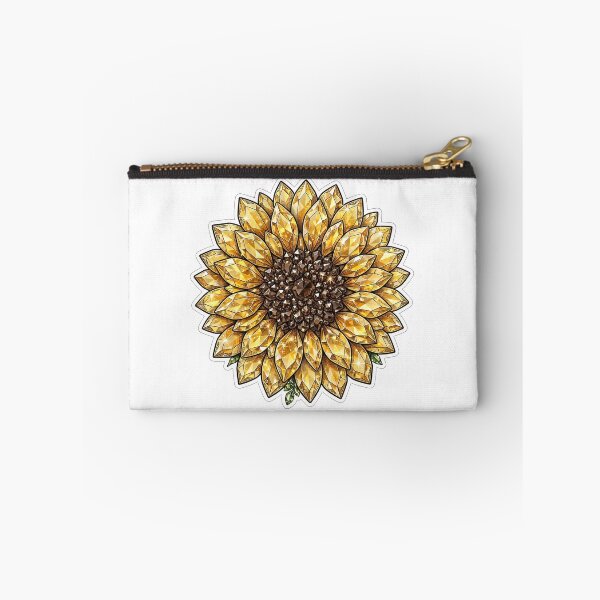 Item preview, Yellow Sunflower Crystal Sticker - Citrine Gem Flower designed and sold by FineLineBotanical .