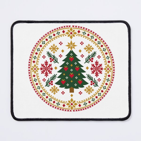Item preview, Nordic Christmas Tree in a Festive Circular Pattern designed and sold by skyartdesign.