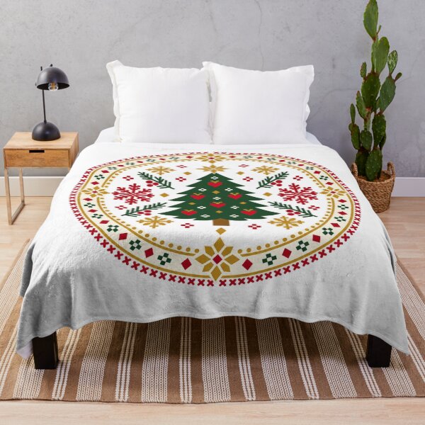 Item preview, Nordic Christmas Tree in a Festive Circular Pattern designed and sold by skyartdesign.