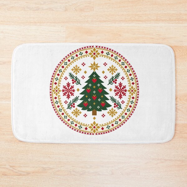 Item preview, Nordic Christmas Tree in a Festive Circular Pattern designed and sold by skyartdesign.