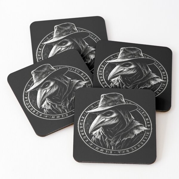 Item preview, Dark Fantasy Emblem – Creepy Plague Doctor Rune Art designed and sold by DretiArts.