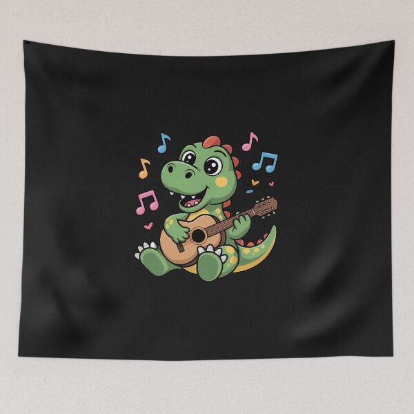 Item preview, Cartoon Dinosaur Cartoon Dinosaur Playing Guitar designed and sold by Eshat Zaman Munna(Your account ID is: 5776717).