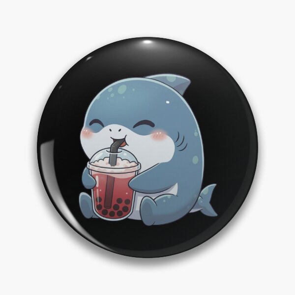 Item preview, Boba Lover Shark designed and sold by Nature's Chibis.