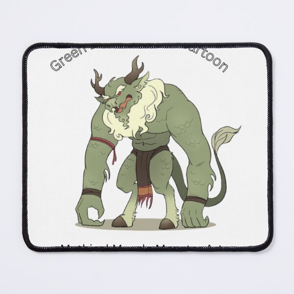 Item preview, Green Dragon Beast Cartoon - Mythical Muscle Monster Art designed and sold by Huy Vo Hand-Drawn Art.