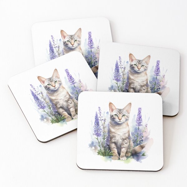 Item preview, Lupine Flower Cat | Elegant Botanical Floral Art designed and sold by Mandayartstudio.