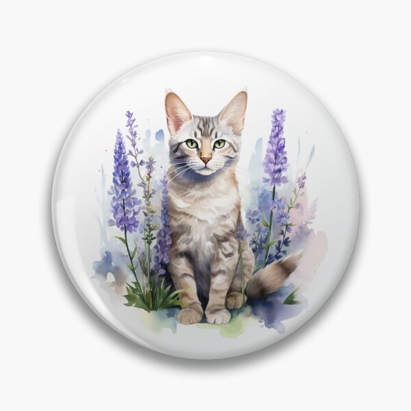 Item preview, Lupine Flower Cat | Elegant Botanical Floral Art designed and sold by Mandayartstudio.