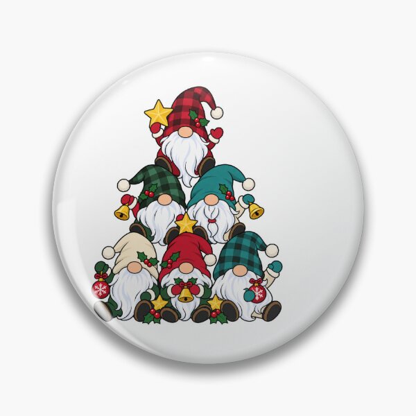 Item preview, Six Plaid Christmas Gnomes Stacked into a Tree designed and sold by skyartdesign.