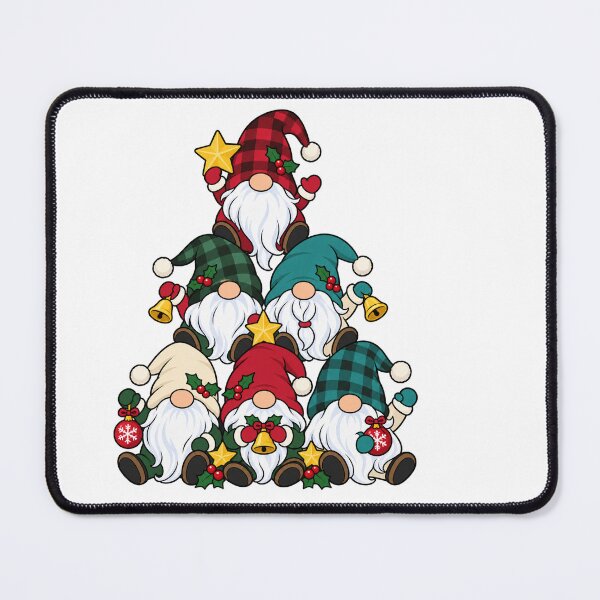 Item preview, Six Plaid Christmas Gnomes Stacked into a Tree designed and sold by skyartdesign.