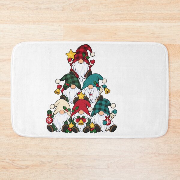 Item preview, Six Plaid Christmas Gnomes Stacked into a Tree designed and sold by skyartdesign.