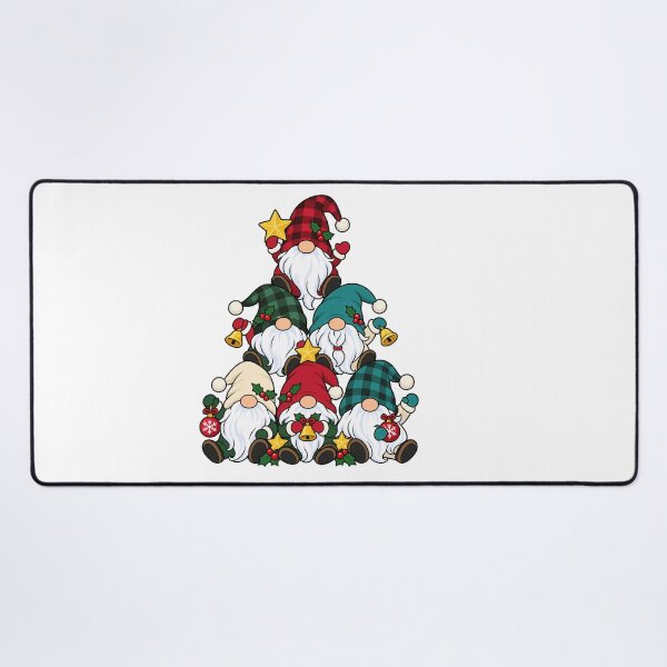 Item preview, Six Plaid Christmas Gnomes Stacked into a Tree designed and sold by skyartdesign.