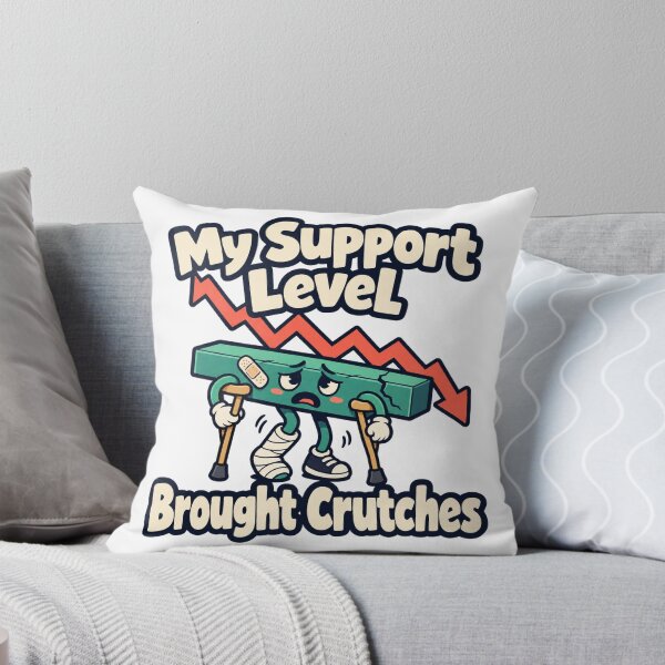 Item preview, Support Level Brought Crutches Trader Cartoon designed and sold by Bikivuno.