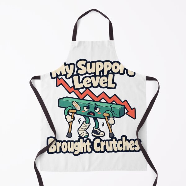 Item preview, Support Level Brought Crutches Trader Cartoon designed and sold by Bikivuno.