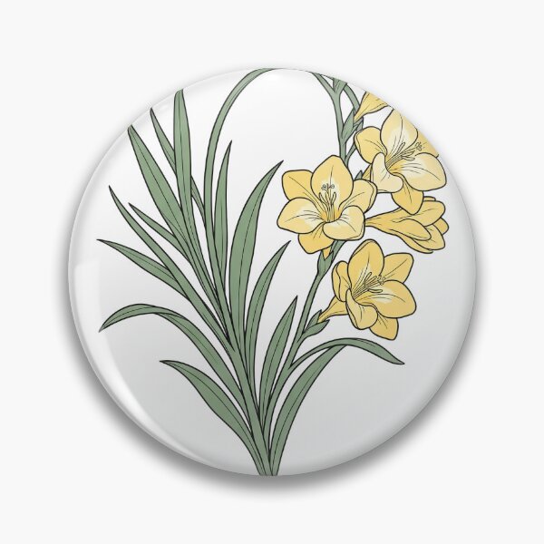 Item preview, Freesia Flower Meaning Botanical Illustration designed and sold by Day1-TN.