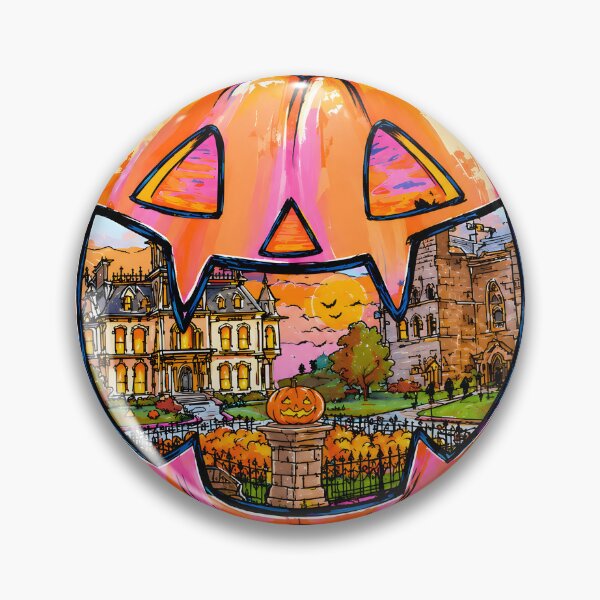 Item preview, Halloween Town Pumpkin Retro Spooky Season designed and sold by santisalasmiz.