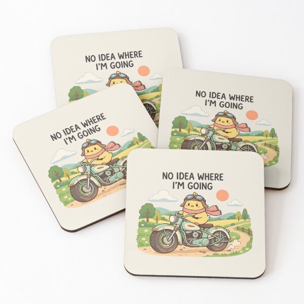 Item preview, No Idea Where I'm Going | Cute Motorcycle Adventure designed and sold by MrDev.