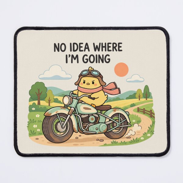 Item preview, No Idea Where I'm Going | Cute Motorcycle Adventure designed and sold by MrDev.