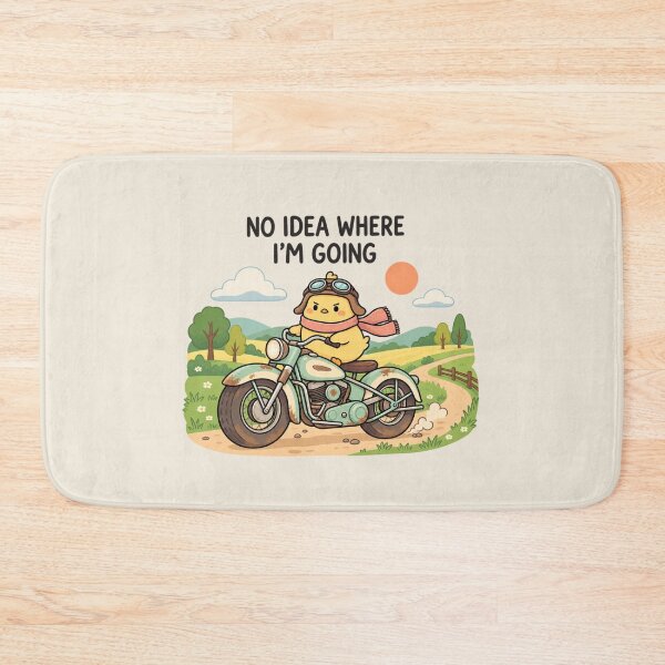 Item preview, No Idea Where I'm Going | Cute Motorcycle Adventure designed and sold by MrDev.