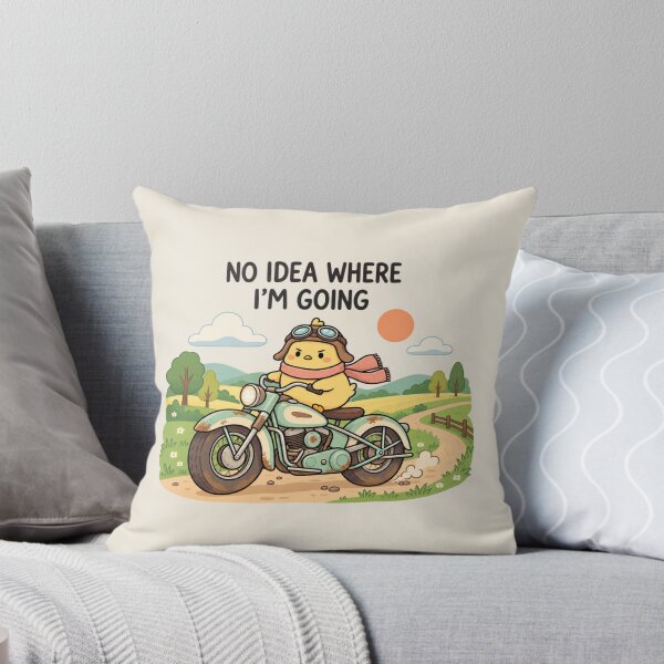 Item preview, No Idea Where I'm Going | Cute Motorcycle Adventure designed and sold by MrDev.