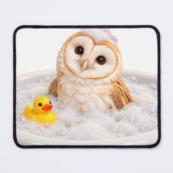 Item preview, Barn Owl Bathtub Duck Day designed and sold by Sillytoe.