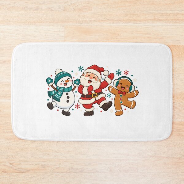 Item preview, Dancing Santa Snowman and Gingerbread Christmas Friends designed and sold by skyartdesign.