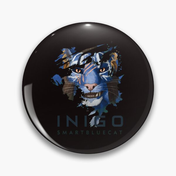Item preview, Blue Feline Portrait with Orange Eyes designed and sold by Pocket-Pixel.