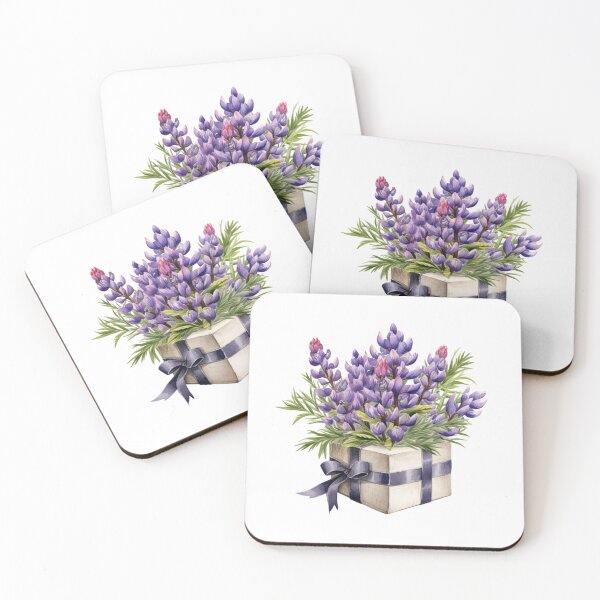 Item preview, Lupine Flower Gift | Elegant Botanical Floral Art designed and sold by Mandayartstudio.
