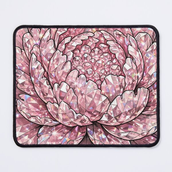 Item preview, Pink Peony Crystal Sticker - Morganite Ruffle Flower designed and sold by FineLineBotanical .