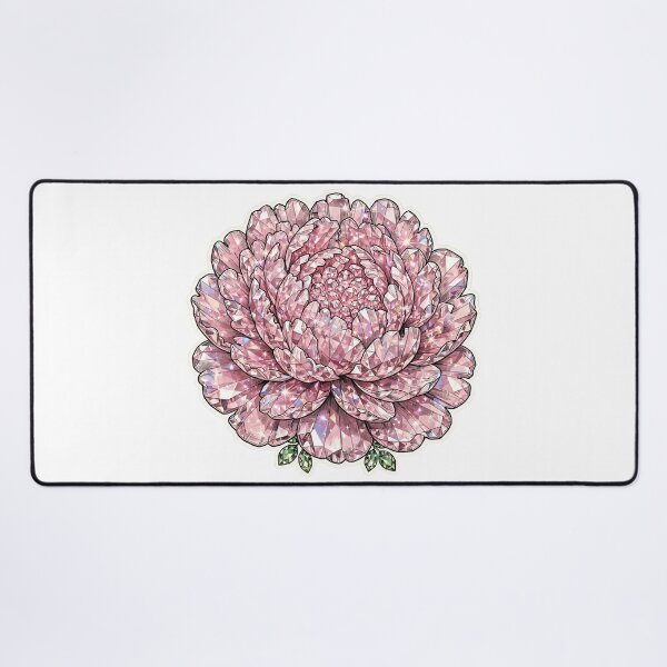 Item preview, Pink Peony Crystal Sticker - Morganite Ruffle Flower designed and sold by FineLineBotanical .