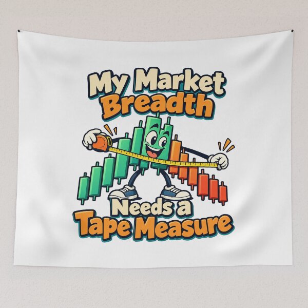 Item preview, Market Breadth Tape Measure Trading Cartoon designed and sold by Bikivuno.