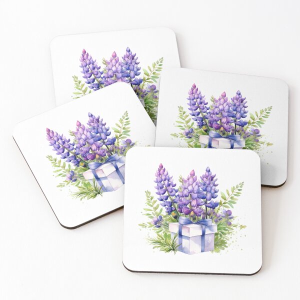 Item preview, Lupine Flower Gift | Elegant Botanical Floral Art designed and sold by Mandayartstudio.