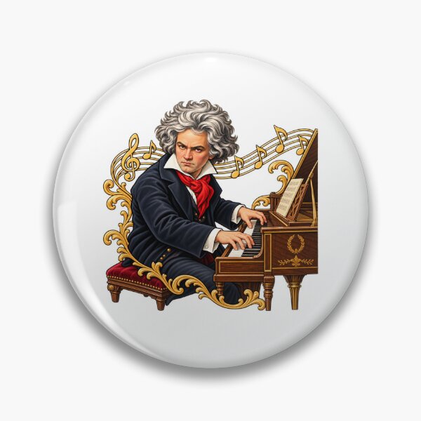 Item preview, Ludwig van Beethoven Playing the Fortepiano - Classical Music designed and sold by Myra365Art.