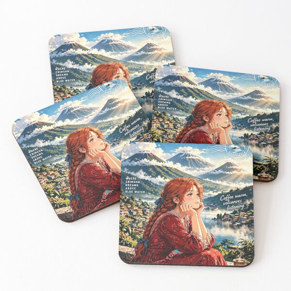 Item preview, Guatemala — Lake Atitlán — Morning Coffee Above the Volcanoes designed and sold by DibujandoPorfa.