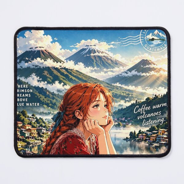 Item preview, Guatemala — Lake Atitlán — Morning Coffee Above the Volcanoes designed and sold by DibujandoPorfa.