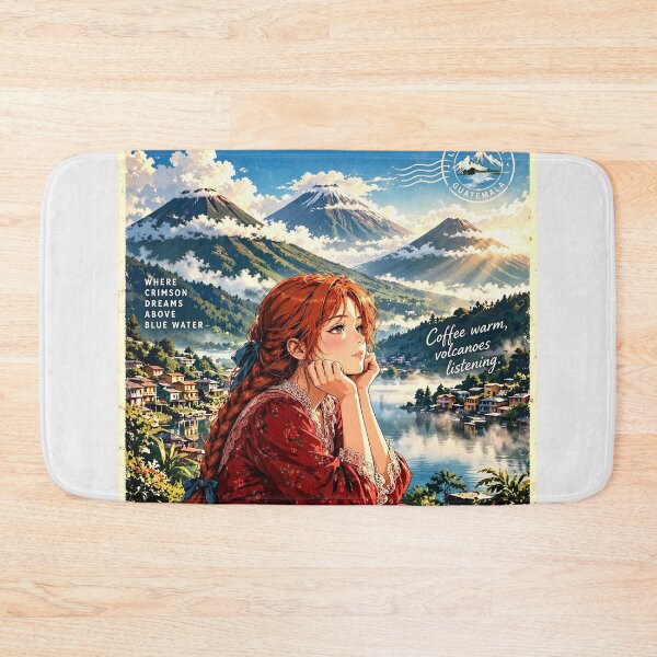 Item preview, Guatemala — Lake Atitlán — Morning Coffee Above the Volcanoes designed and sold by DibujandoPorfa.