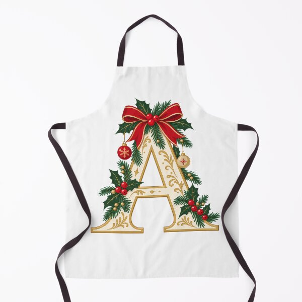 Item preview, Christmas Initial A with Holly and Red Bow designed and sold by skyartdesign.