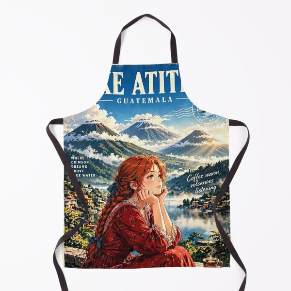 Item preview, Guatemala — Lake Atitlán — Morning Coffee Above the Volcanoes designed and sold by DibujandoPorfa.