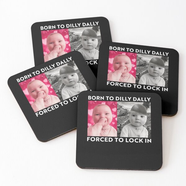 Item preview, Born To Dilly Dally Forced To Lock In Funny Baby Meme designed and sold by charoen-design.