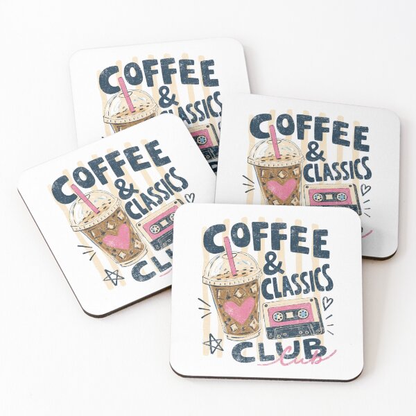 Item preview, Coffee & Classics Club — Iced Coffee & Retro Music designed and sold by Nacho Average Designs.