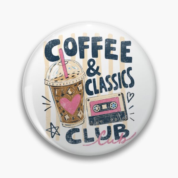 Item preview, Coffee & Classics Club — Iced Coffee & Retro Music designed and sold by Nacho Average Designs.