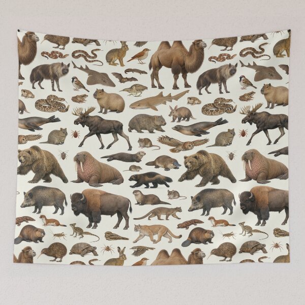 Item preview, Wild World in Brown Retro Style Identification Chart designed and sold by kakarikihill.