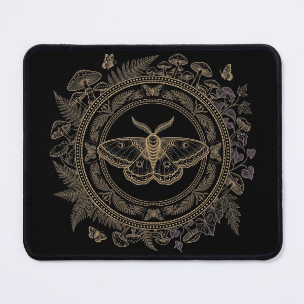 Item preview, Celestial Moth Botanical Mushroom Gold Vintage Aesthetic designed and sold by CF_VintageDesign.