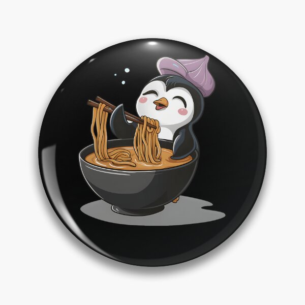 Item preview, The-Penguin-Eating-Noodles-With-Chopsticks designed and sold by bartonburt.