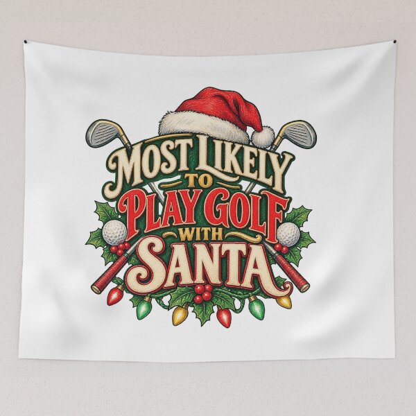 Item preview, Most Likely to Play Golf with Santa designed and sold by skyartdesign.