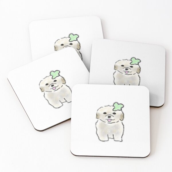 Item preview, Bichon Frise Lucky Four Leaf Clover designed and sold by raun.draw.