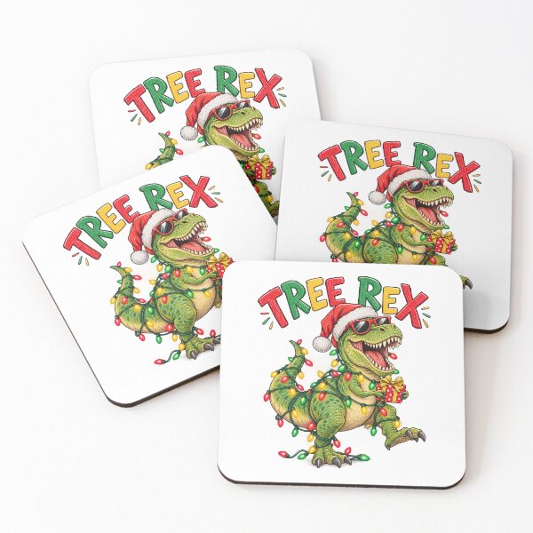 Item preview, Tree Rex Christmas Dinosaur with Festive Lights designed and sold by skyartdesign.