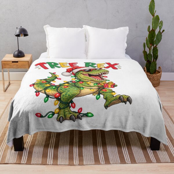 Item preview, Tree Rex Christmas Dinosaur with Festive Lights designed and sold by skyartdesign.