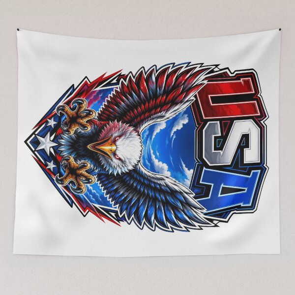 Item preview, USA Bald Eagle Patriotic American Flag Red White Blue Eagle Design designed and sold by WLHmedia.com .