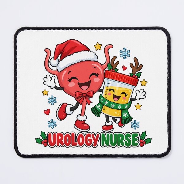Item preview, Christmas Urology Nurse with Cheerful Medical Characters designed and sold by skyartdesign.