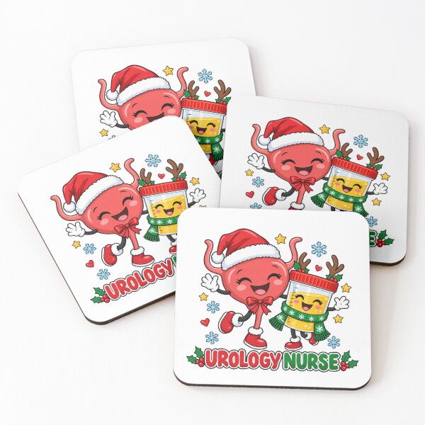 Item preview, Christmas Urology Nurse with Cheerful Medical Characters designed and sold by skyartdesign.