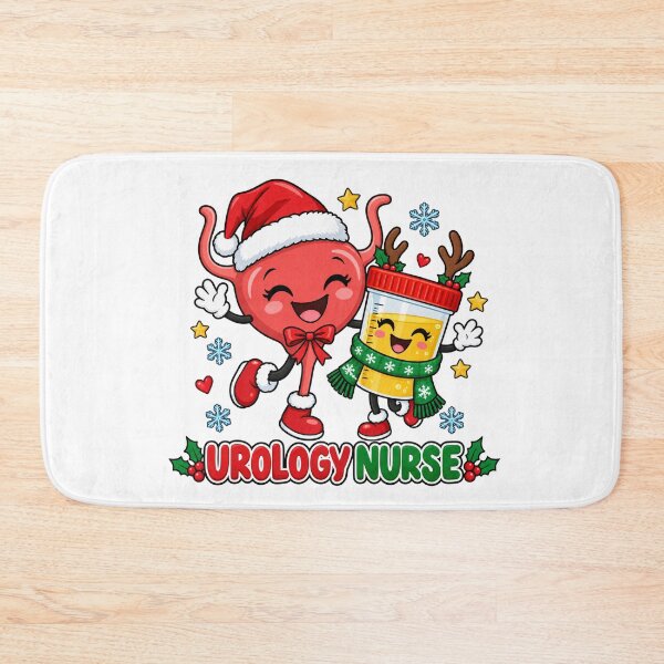 Item preview, Christmas Urology Nurse with Cheerful Medical Characters designed and sold by skyartdesign.